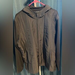 Alfani  black Zip Up Jacket With Hood size XL [K-12]